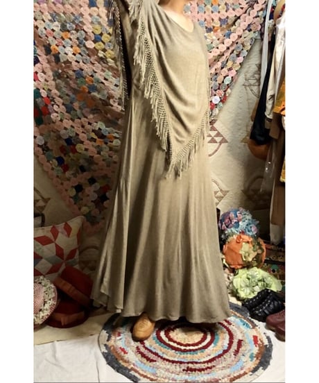 fringe rayon dress