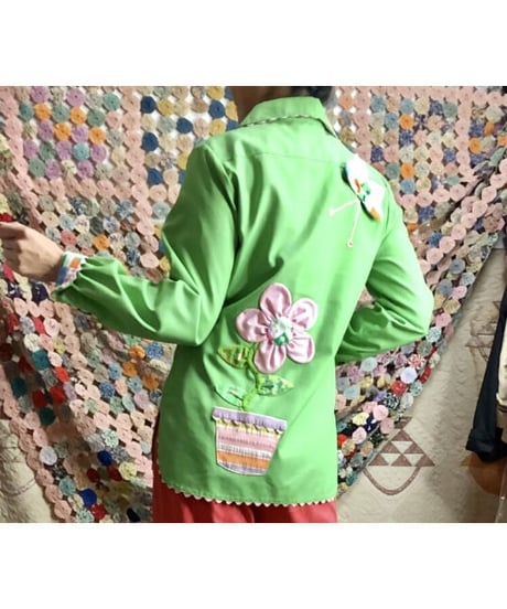 70's flower patch shirt