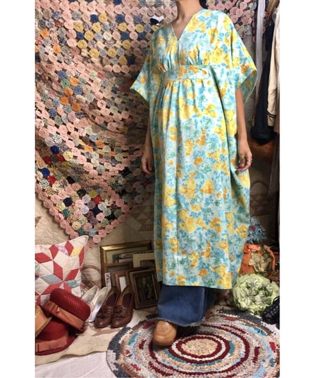 flower kaftan one-piece