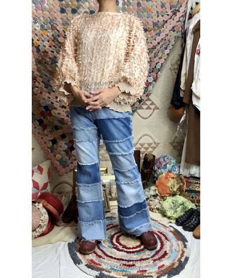 70-80's dolman sleeve ribbon tops