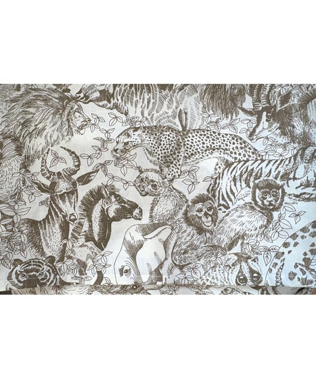 animal jungle super wide leg pants（70s fabric）