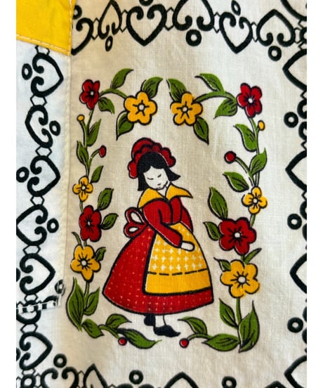 folk art half apron