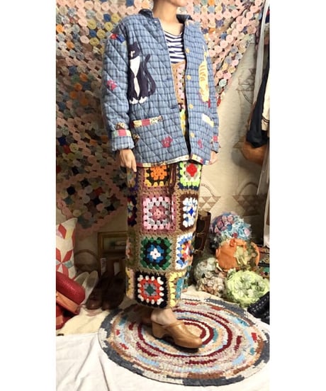 w.face quilting cat jacket