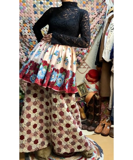 50s flower print apron