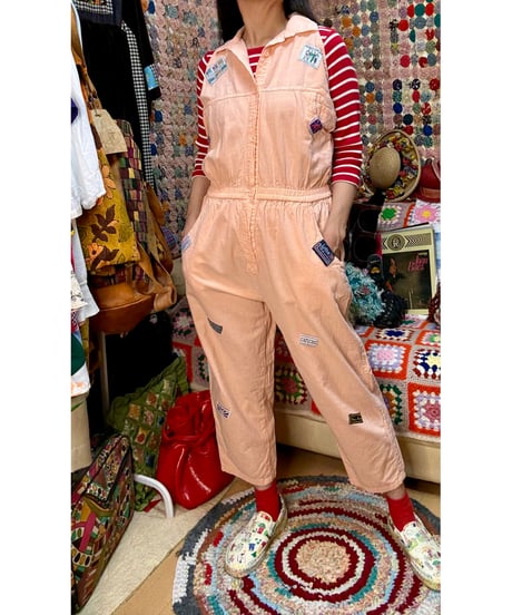 80s unique patch jump suits