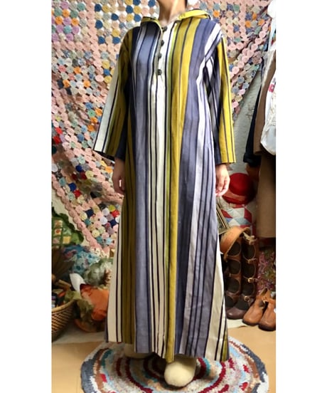 70s hoodie stripe dress