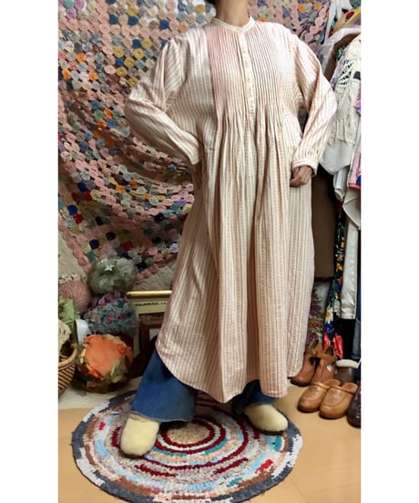 l.l.bean flannel dress（red）