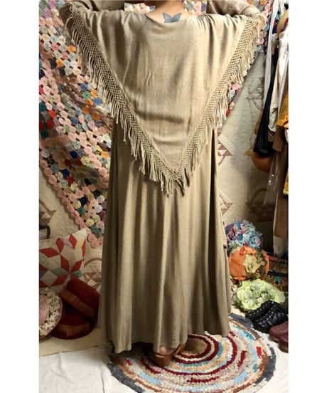 fringe rayon dress