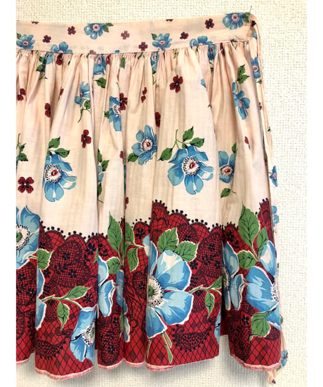 50s flower print apron