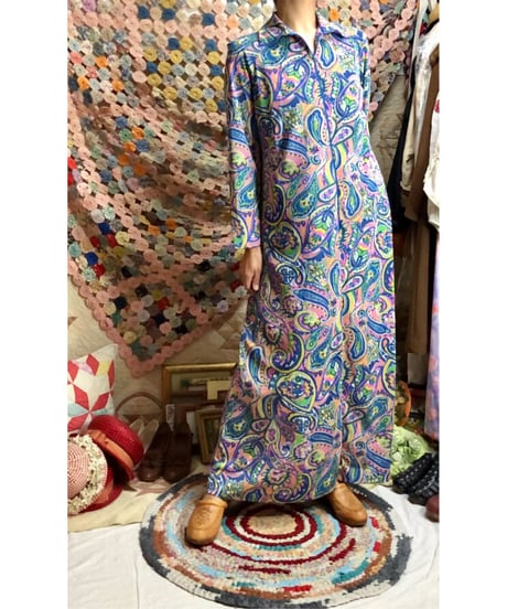 70's paisley dress