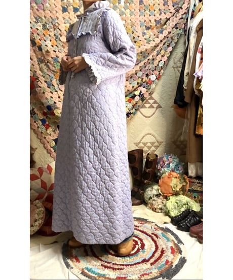 70's quilting flower dress