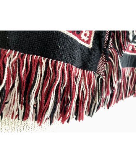 tapestry fringe concho vest