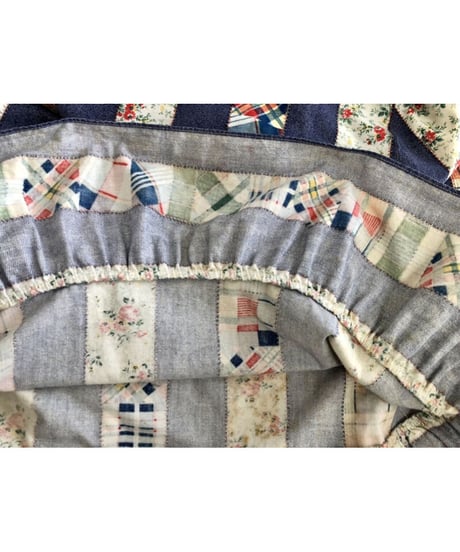 patchwork print dress