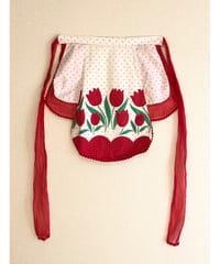 50s tulip motif half apron