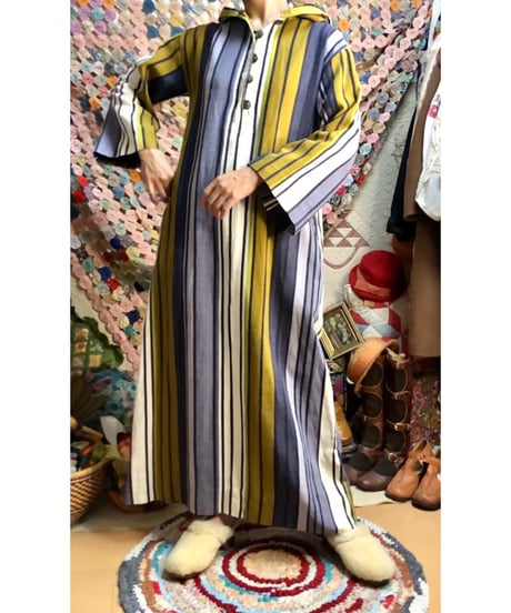 70s hoodie stripe dress