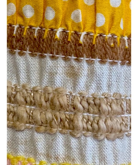 70s embroidered ribbon work skirt