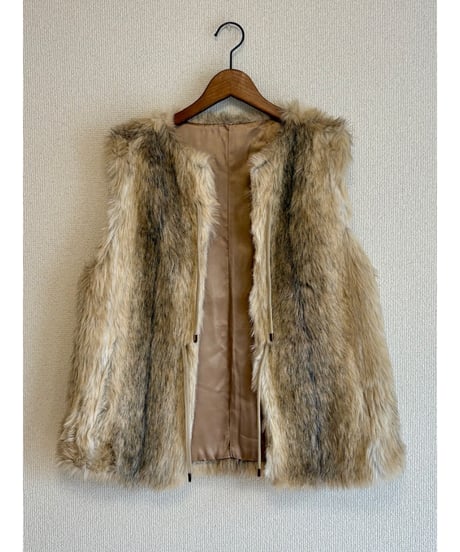 60s faux fur vest
