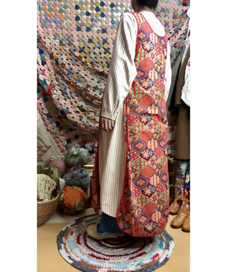 paisley apron dress