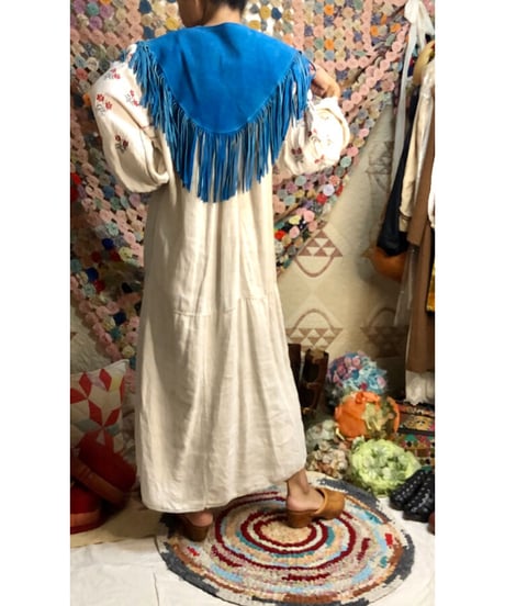 fringe suède collar