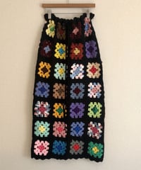 granny square skirt  black