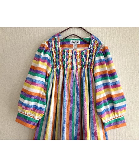 rainbow stripe dress