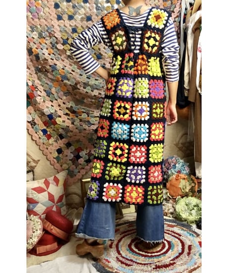 granny square one-piece black
