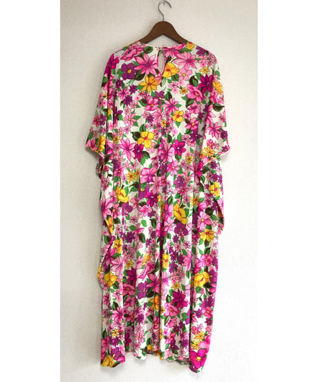 70s flower easy dress