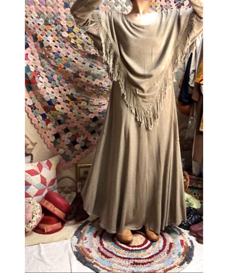 fringe rayon dress
