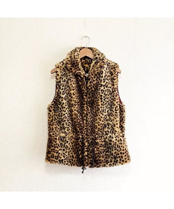 80s faux fur leopard vest | Quilt