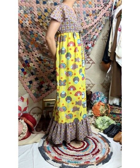 60's funny print summer dress