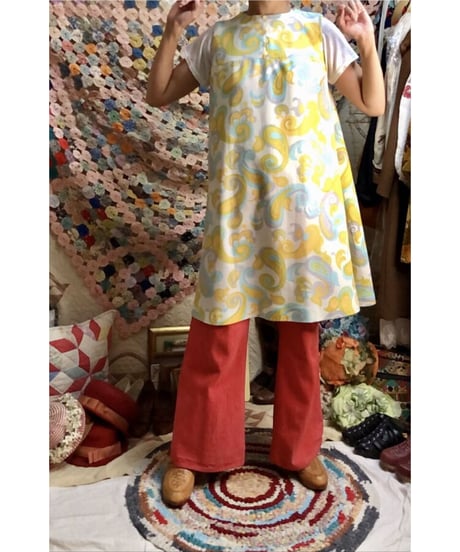 70's paisley mini dress