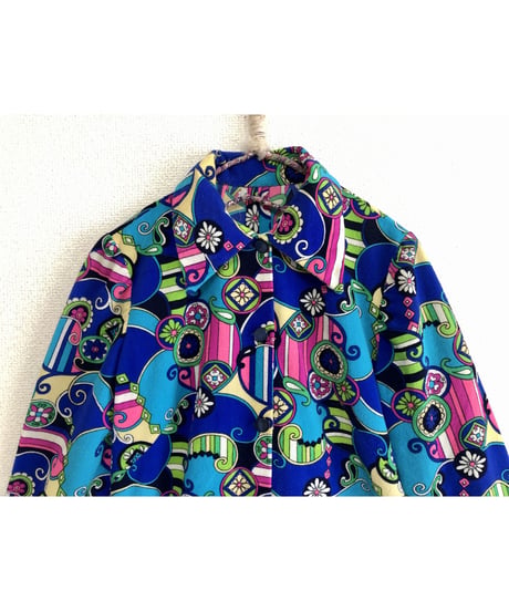 60-70's psychedelic shirt jacket