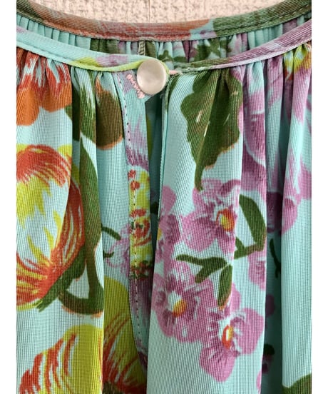 60-70s flower dress