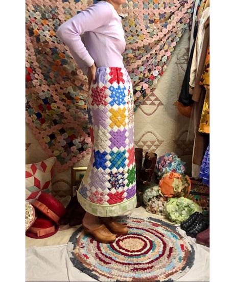 patchwork quilt skirt