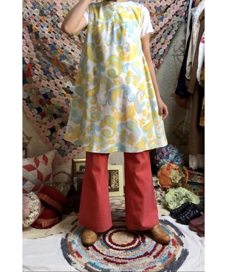 70's paisley mini dress