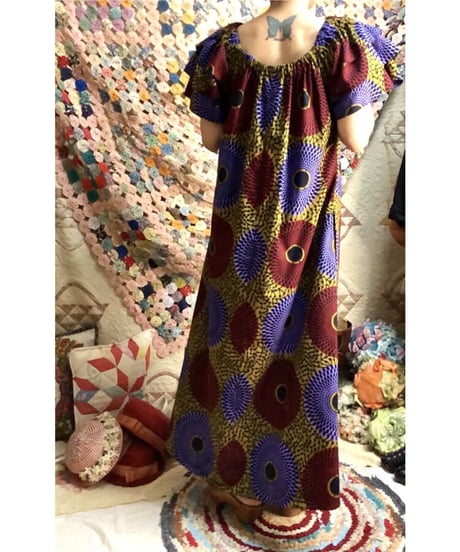 batik print dress