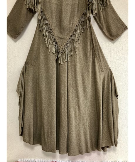 fringe rayon dress