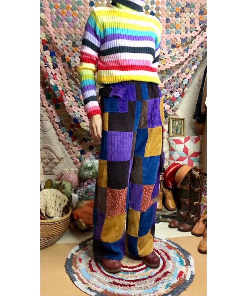 vintage ヴィンテージ　パッチワークコーデュロイパンツ　bode vintage ヴィンテージ パッチワークコーデュロイパンツ bode