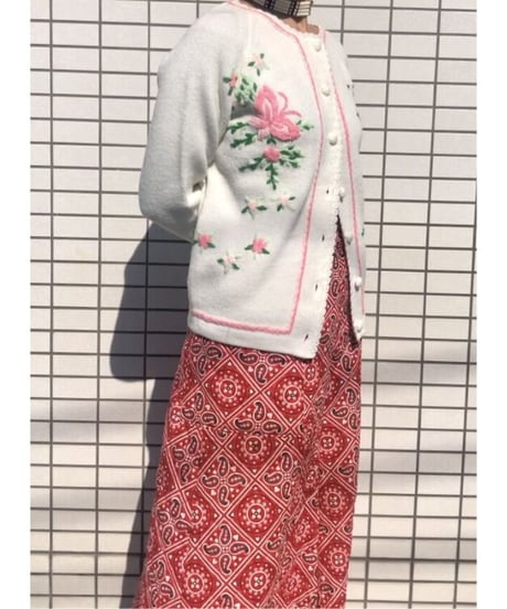 1960's embroidered butterfly cardigan