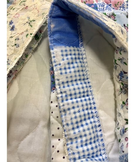 patchwork print quilting coat