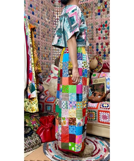 patchwork short tops