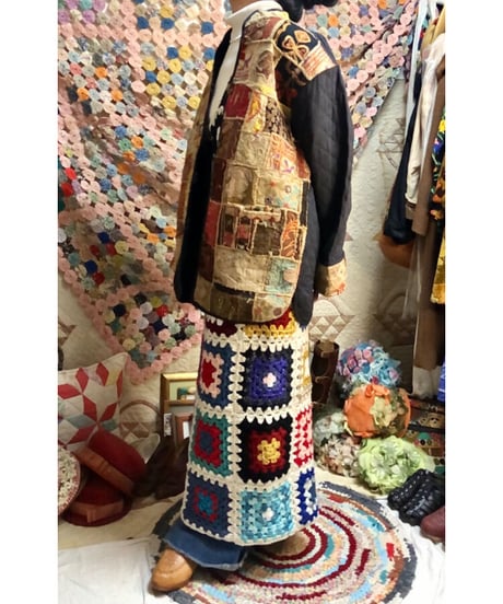 patchwork embroidered quilting jacket