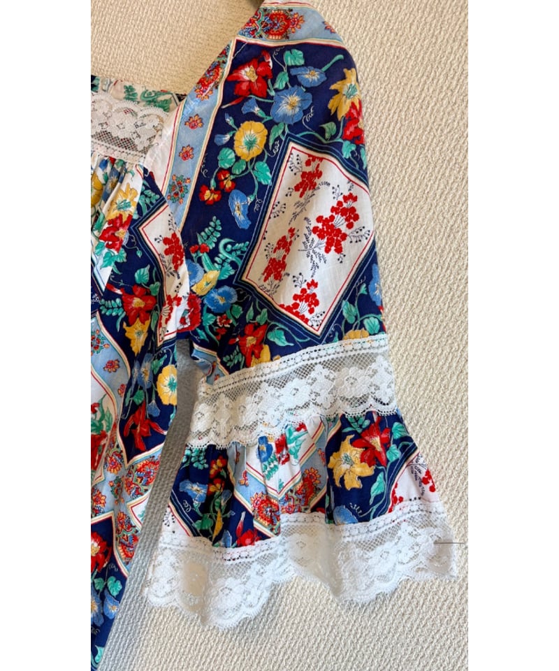 70s ロンドン ヴィンテージ フラワー プリント コットン マキシ ドレス 70s flower print dress | Quilt
