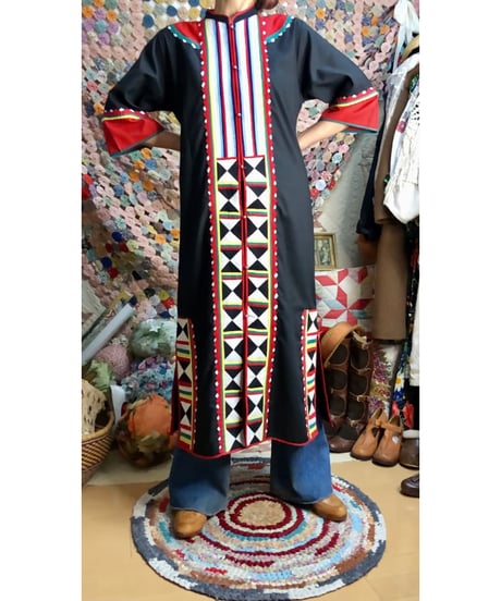 patchwork ethnic dress