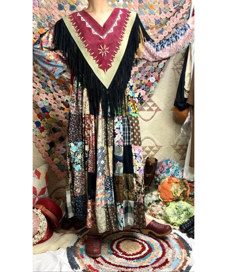 suede fringe shawl
