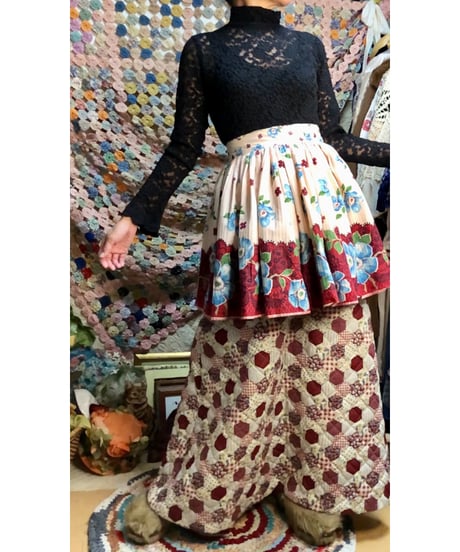 50s flower print apron