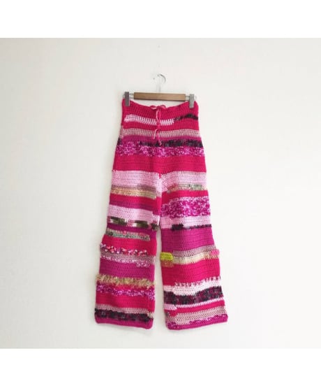 colorful hand knit pants