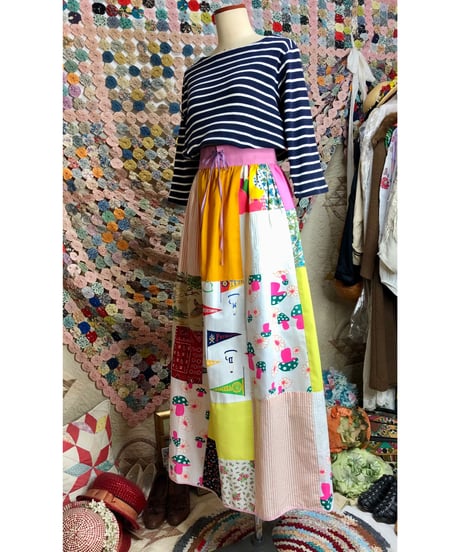 70's patchwork skirt