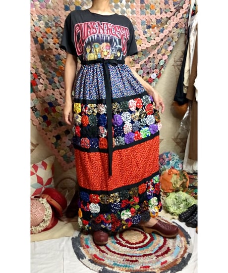 yo-yo quilt skirt