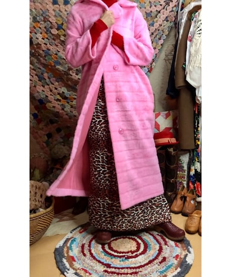 70s fleece fur coat
